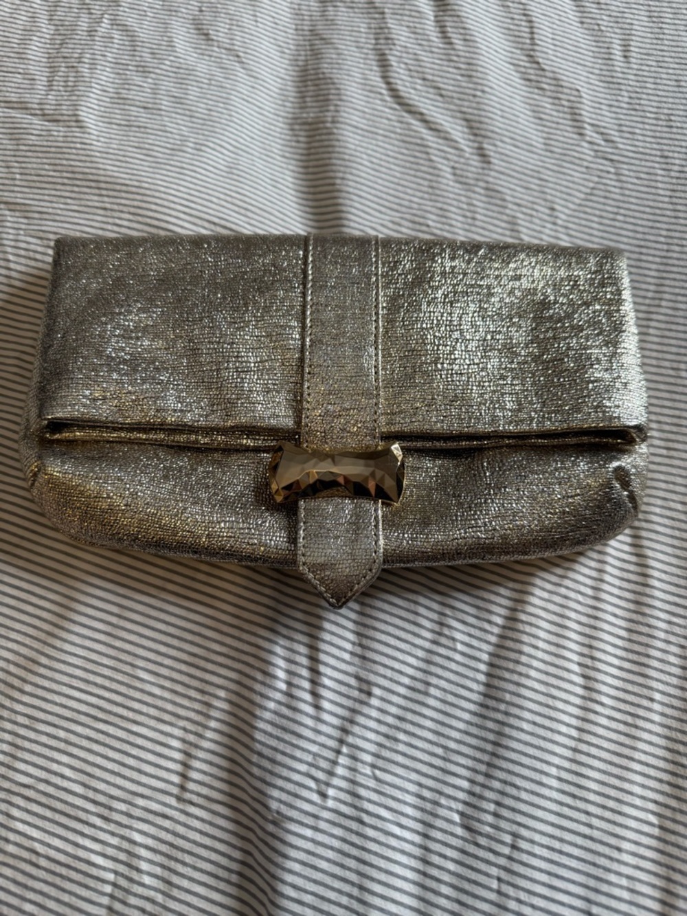 Lauren Merkin Light Gold Evening Clutch